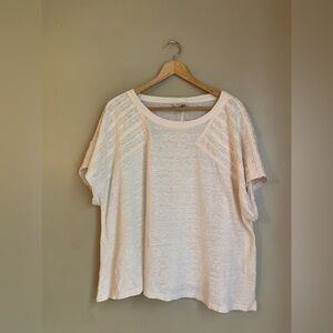 Wrap London short Sleeve Lightweight blouse top 100% linen coastal minimalist